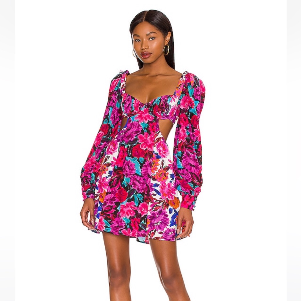 Scarlett Mini Dress In Pink Floral